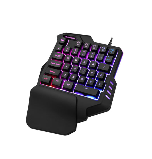 One-handed keyboard colorful RGB backlight