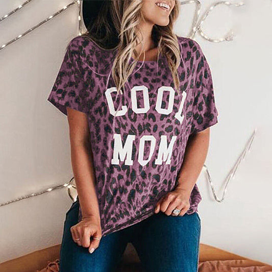women's clothing short-sleeved top round neck loose T-shirt